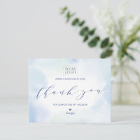 Blue Watercolor Business Logo-Paket Vielen Dank