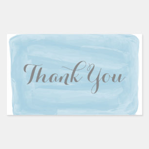 Blue Watercolor Danke an die Aufkleber