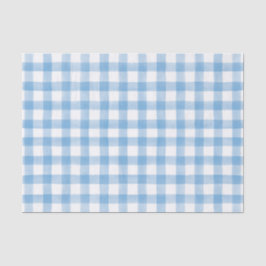 Blue Watercolor Dots Gingham Seidenpapier