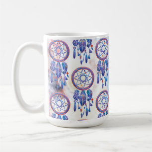 Blue Watercolor Dreamcatcher Modern Boho Kaffeetasse