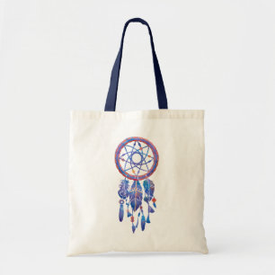 Blue Watercolor Dreamcatcher Modern Boho Tragetasche