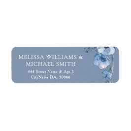 Blue Watercolor Flower |  Wedding