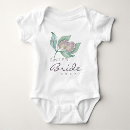 BLUE WATERCOLOR FOLIAGE OLIVE BRIDE SQUAD MONOGRAM BABY STRAMPLER