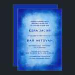 Blue Watercolor Frame Custom Bar Bat Mitzvah Einladung<br><div class="desc">Perfekte Karte, um eine Fledermausmitzvah, Bar mitzvah oder andere jüdische Feier anzukündigen! Handgemachte Aquarellkunst für Sie auf der Vorderseite! Vollständig anpassbar! Klicken Sie auf "Personalisieren" oben, um den Text zu bearbeiten. Klicken Sie auf "Bearbeiten mit dem Design-Tool", um die Schriftart, Farben und Platzierungen anzupassen und das Design auf der Rückseite...</div>