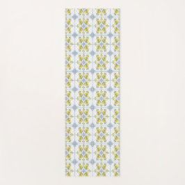 Blue Watercolor French Country Lemon Yogamatte