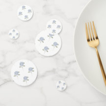 Blue Watercolor Hydrangea Table Confetti
