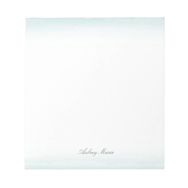 Blue Watercolor Notepad Notizblock (Vorderseite)