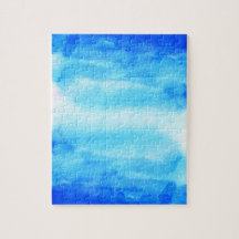 Blue Watercolor Ombre