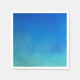 Blue Watercolor Ombre Serviette