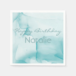 Blue Watercolor Party Napkins Serviette