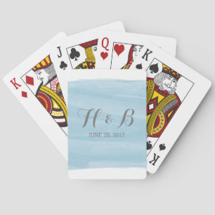 Blue Watercolor Playing Cards Spielkarten