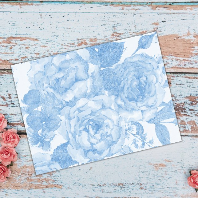 Blue Watercolor-Rose Seidenpapier (Von Creator hochgeladen)