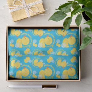 Blue Watercolor Rubber Ducky Du bist das Eine Part Seidenpapier
