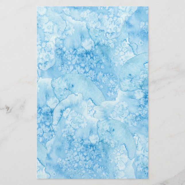 Blue Watercolor Sea Life Artisan Soap Wrap (Vorderseite)
