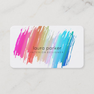 Blue Watercolor Spritzer Elegante Abstrakt Moderne Visitenkarte