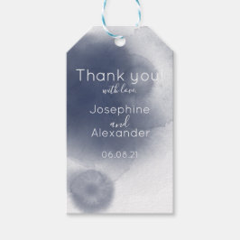 Blue Watercolor Theme Geschenkanhänger