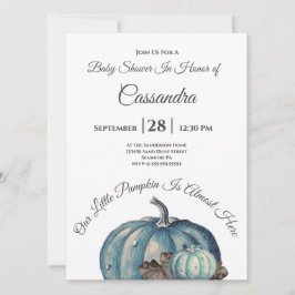 Blue Watercolor Unsere kleine Pumpkin Baby Dusche