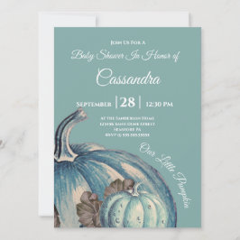 Blue Watercolor Unsere kleine Pumpkin Baby Dusche