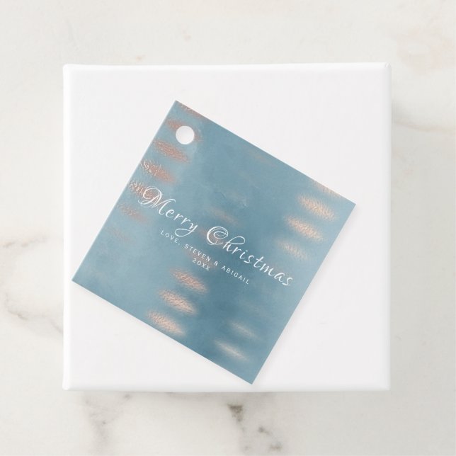 Blue Watercolor Wash Weihnachtsgeschenk Vorliebe T Geschenkanhänger (Beispiel)