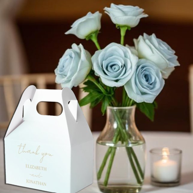 Blue Watercolor Wave Wedding Geschenkschachtel (Von Creator hochgeladen)