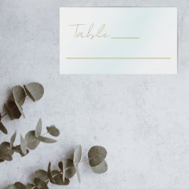 Blue Watercolor Wave Wedding Platzkarte