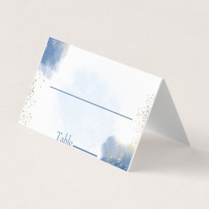 Blue Watercolor Wedding Collection Tischnummer