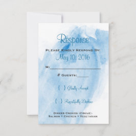 Blue Watercolor Wedding Einladung UAWG