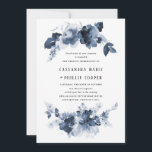 Blue Watercolor Wedding Invitation Suite Einladung<br><div class="desc">Fügen Sie Ihre Namen und Hochzeitsdetails in diesem geschmackvollen Mix von Schriftart. Diese glamouröse Hochzeitssuite ist sicher ein Showstopper!</div>