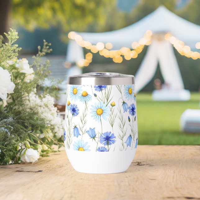 Blue Watercolor Wildflower (Hochzeit (gedreht))