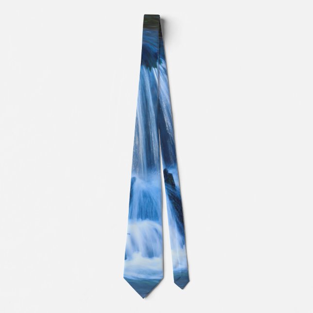 Blue Waterfall Neck Tie Krawatte (Vorderseite)