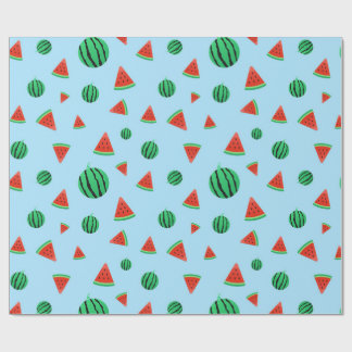 Blue Watermelon Wrapping Paper Geschenkpapier