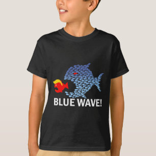 Blue Wave 2024 Funny Big Fish Little Fish Trum T-Shirt