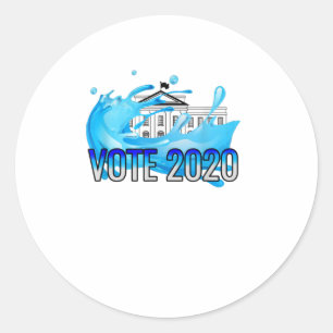 Blue Wave Abstimmung Blue Biden 2020 Demokratische Runder Aufkleber