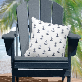 Blue Wave Anchor Navy/Wht ID836 Kissen