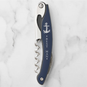 Blue Wave Anchor Wedding Trauzeuge Wht/Bl V2 ID836 Kellnermesser