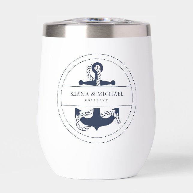 Blue Wave Anchor Wedding V2 Navy ID836 (Vorderseite)