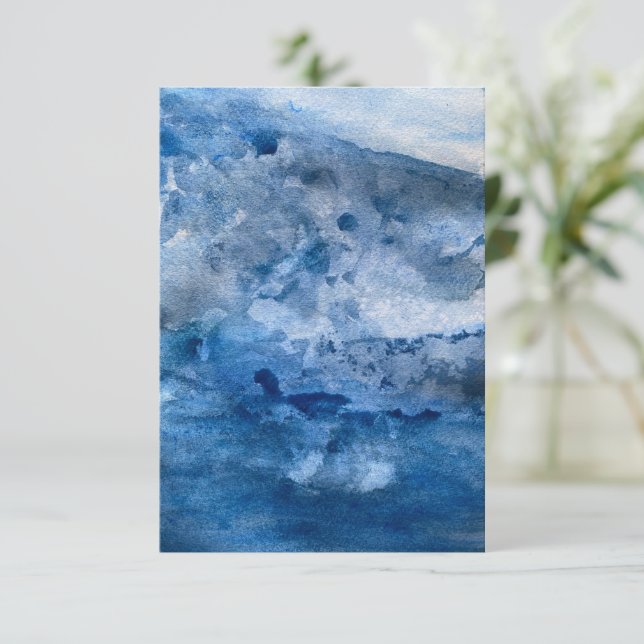 Blue Wave Card Mitteilungskarte (Stehend Vorderseite)