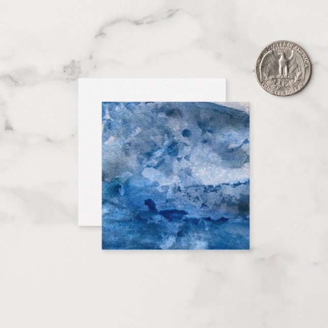 Blue Wave Card Mitteilungskarte (Vorderseite/Rückseite Beispiel)