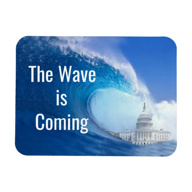 Blue Wave Election 2022 anpassen Magnet (Horizontal)
