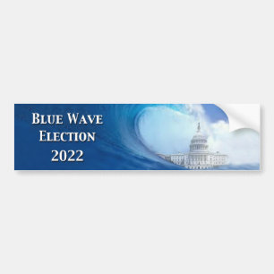 Blue Wave Election 2022 Autoaufkleber