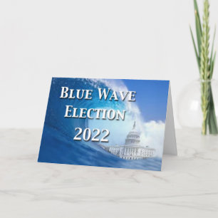 Blue Wave Election 2022 Card Karte