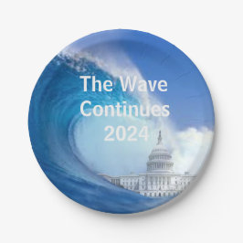 Blue Wave Election 2024 anpassen Pappteller