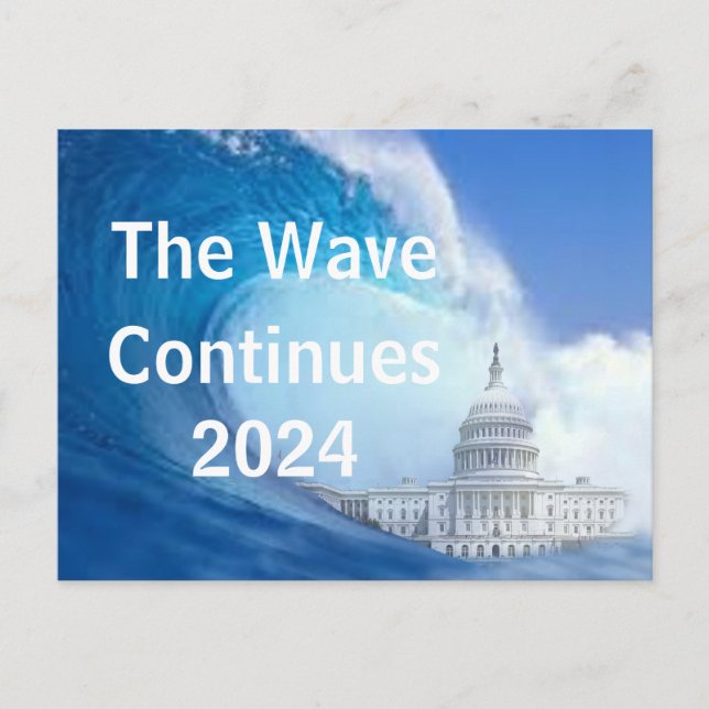 Blue Wave Election 2024 anpassen Postkarte (Vorderseite)