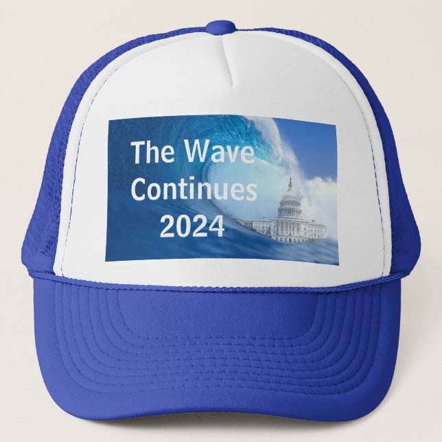Blue Wave Election 2024 anpassen Truckerkappe (Vorderseite)