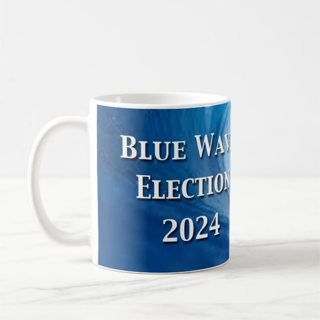 Blue Wave Election 2024 Poster Kaffeetasse (Links)