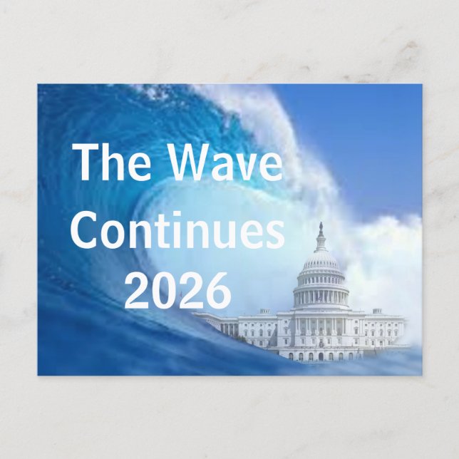 Blue Wave Election 2026 anpassen Postkarte (Vorderseite)
