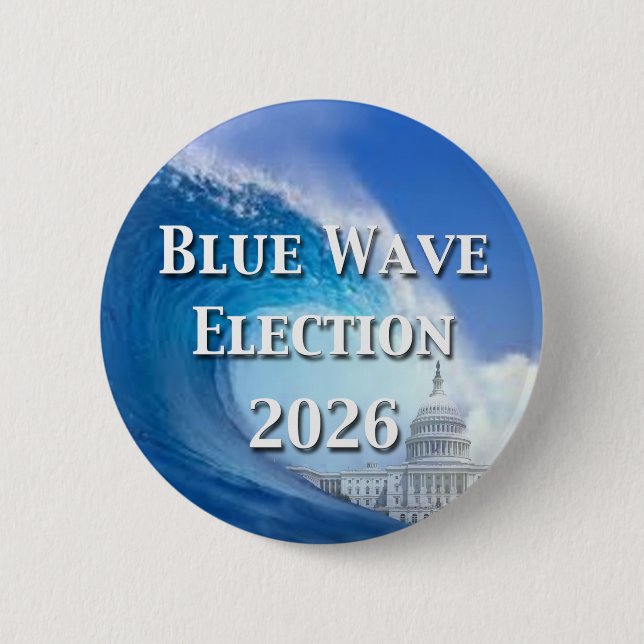 Blue Wave Election 2026 Button (Vorderseite)