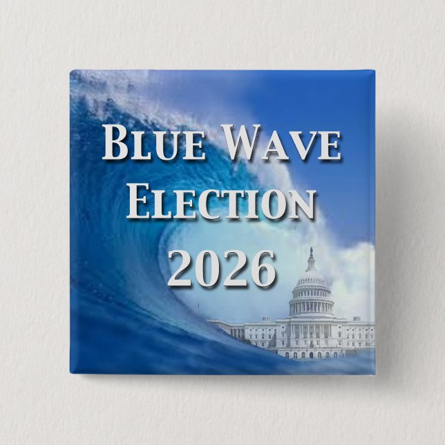 Blue Wave Election 2026 Button (Vorderseite)