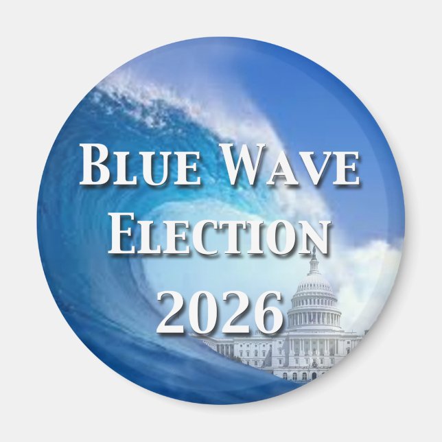 Blue Wave Election 2026 Magnet (Vorne)