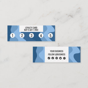 Blue Wave Formen Handmade Social Icons Chic Treuekarte